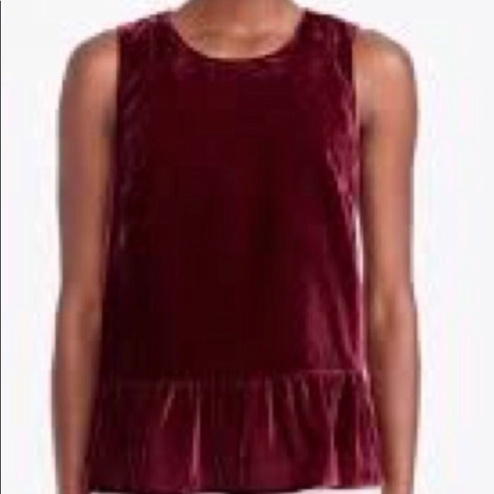 J.Crew Peplum Velvet Top